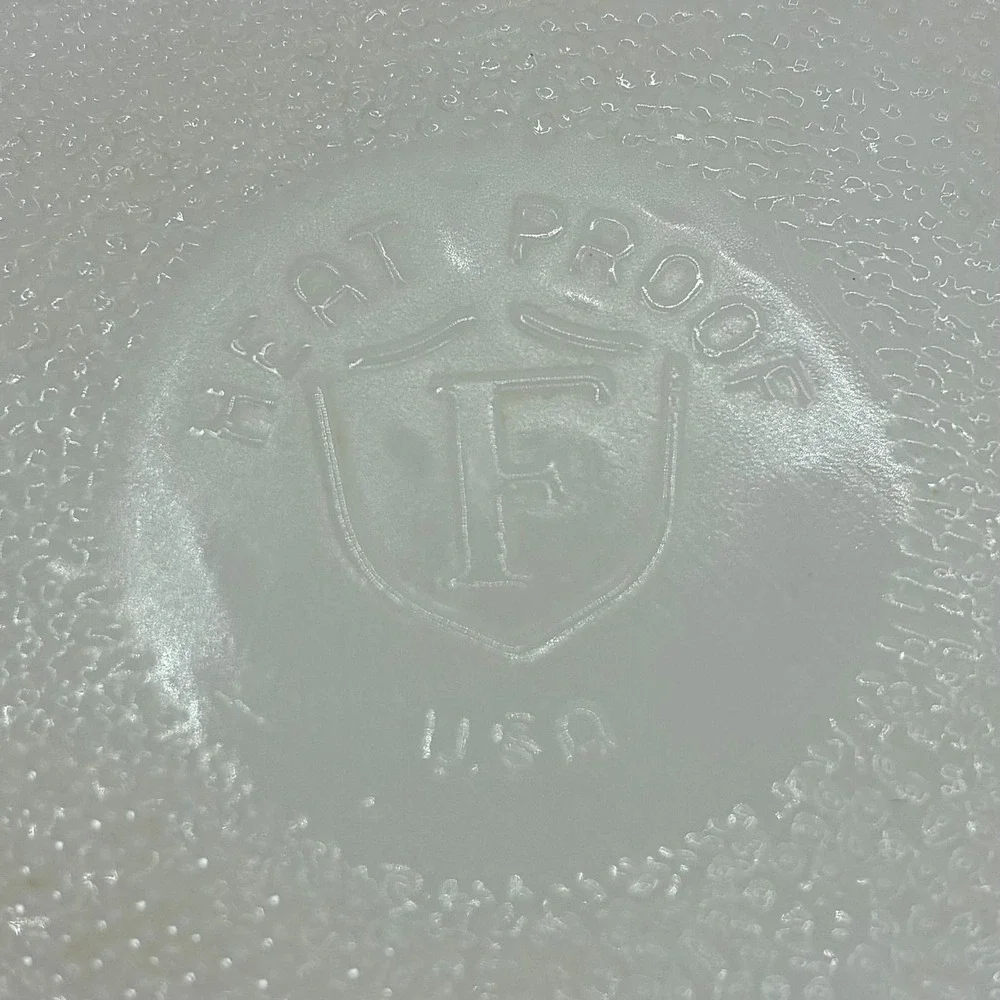 Vintage Fire King Yellow Milk Glass Bowl Heat Proof USA Shield Logo 5 Inch
